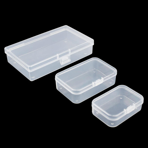Recipientes Rectangulares De Plástico Con Tapa Bisagra Para