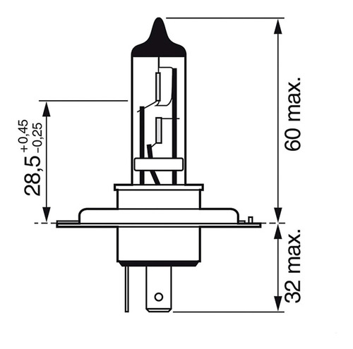 Imagen 3 de 6 de Lampara Delantera H7 12v 55w Bosch Bmw Benelli Bajaj Ryd