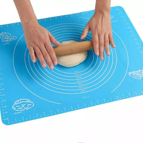 Lámina Placa Silicona Repostería Antiadherente Para Amasar Rojo