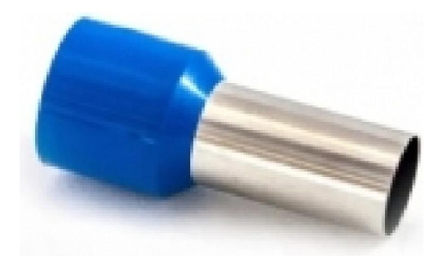 Kit 25 Conector Terminal Tubolar Ilhos 50mm Azul Intelli