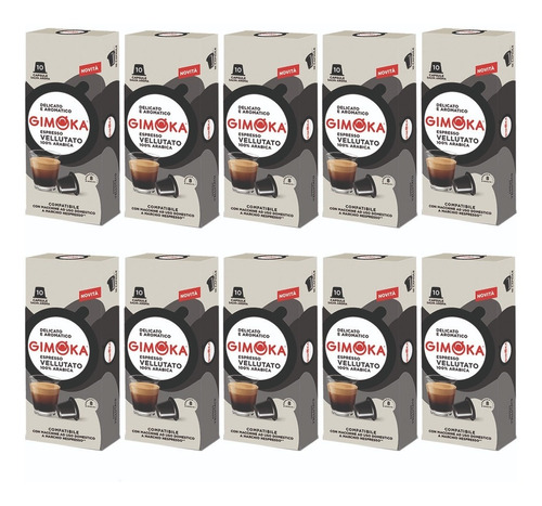 100 Capsulas Gimoka Vellutato Compatible Con Nespresso