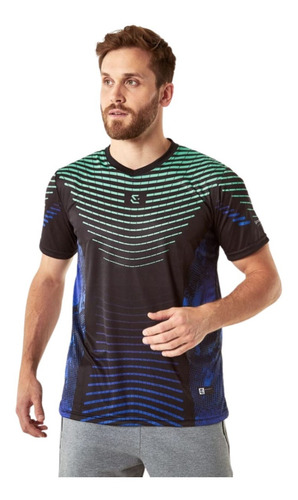 Remera Deportiva Hombre Estampada Escote V Eurosport Sgind