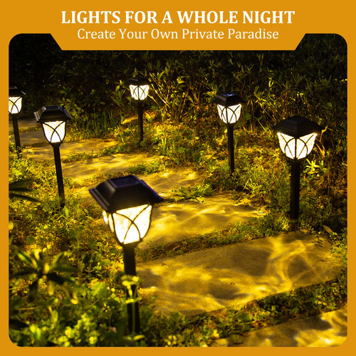 Juego De 6 Luces Solares Led Para Jardín Impermeables