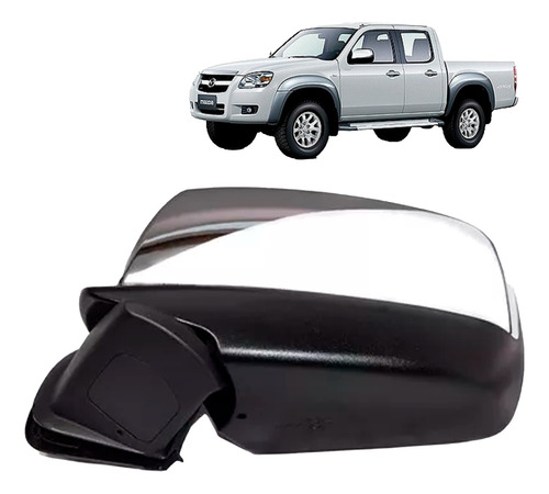 Espejo Eléctrico Izq Crom Para Mazda Bt50 2007 2011