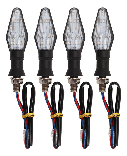 Luces Led Intermitentes De Dos Colores Para Moto, 4 Unidades