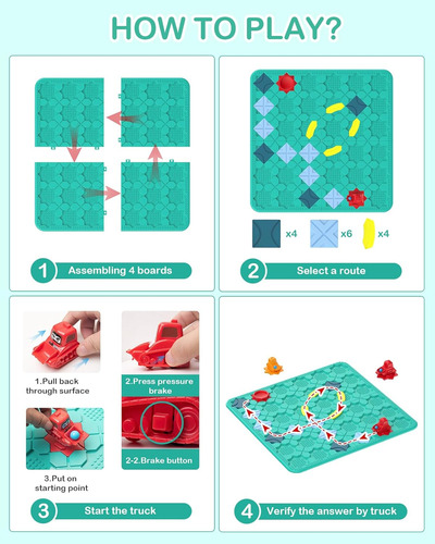 Juguetes Para Niños Juegos De Mesa Stem, Constructor De Carr