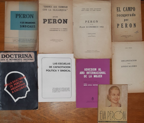 Lote 9 Cuadernillos De Discursos De Perón