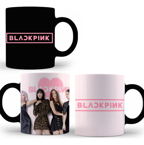 Taza De Blackpink | Mágica 3d Rosa Claro Black Pink