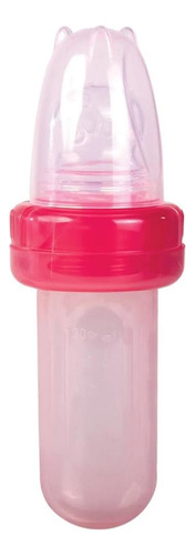 Chupeta Para Frutas Com Colher E Bico Porta Frutinha Rosa
