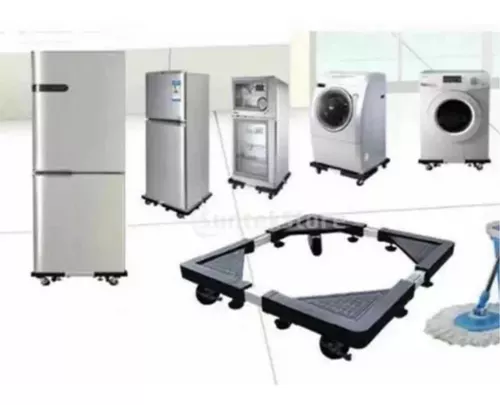 Base Soporte Ajustable Para Refrigerador Lavadora Con Ruedas