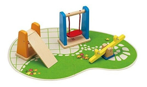 Hape E3461 Wooden Doll House Furniture Playground Set Y