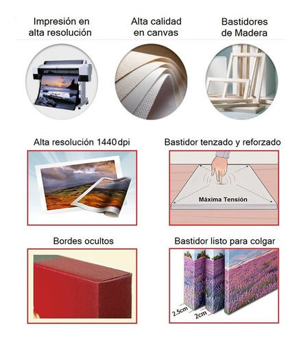 Imagen 2 de 3 de Cuadro Moderno Determinado A Vencer 5 Pzas 1.14x1.85m