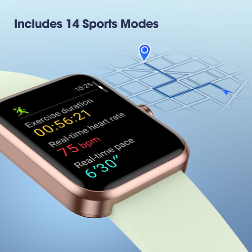 Livikey Reloj Inteligente, Pantalla Táctil Completa De 41 Mm, Monitor De Frecuencia Cardíaca, Spo2 Y Seguimiento Del Sueño, Reloj De Fitness Resistent