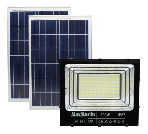 Lampara Solar Led Reflector Solar 800w Luminaria Suburbana