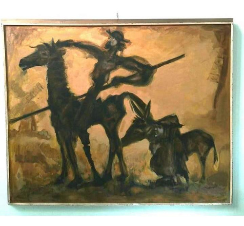Pintura De Quijote De La Mancha Del Pintor Hector Embriones (Usado)