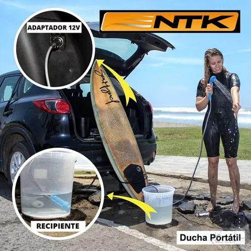 Duchador Ducha Portatil Ntk 12 Volts Camping Importado