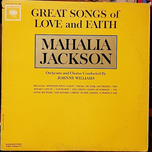 Disco Lp Mahalia Jackson Great Songs Of Love And Faith #5904