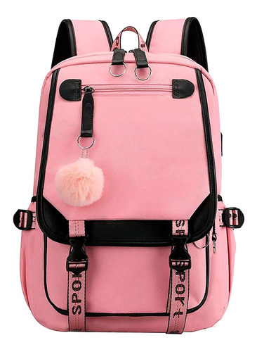 Mochila Impermeable Kawaii Estilo Coreano Notebook Usb Atrix