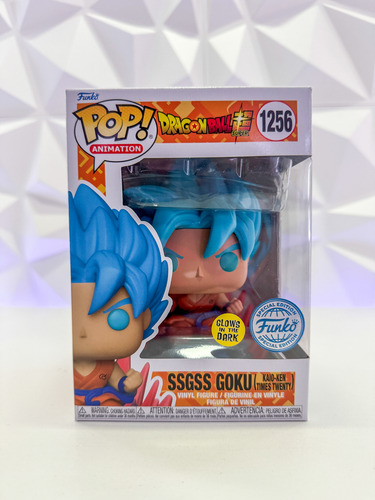 Funko Pop! Goku Kaio Ken Brilla #1256 Dragon Ball Azul Glow