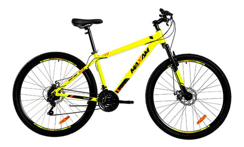 Bicicleta Mountain Bike Rodado 29 Motomel Maxam 195 Talle Sm Color Amarillo/Negro Tamaño del cuadro S