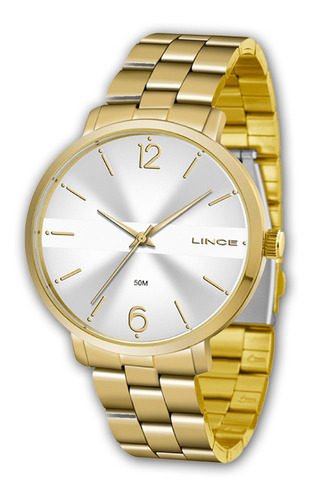 Relógio Lince Feminino Dourado Lrgj074l S2kx