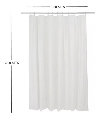 Imagen 2 de 10 de Protector Cortina De Pvc Antihongos De 2,00 Metros De Alto