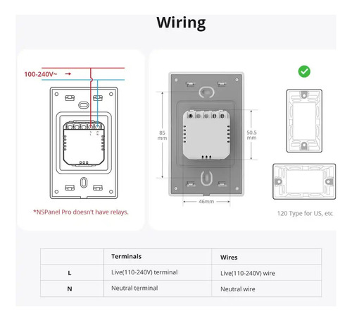 Sonoff Ns Panel Pro 120 Gris - Panel De Control Smart Home
