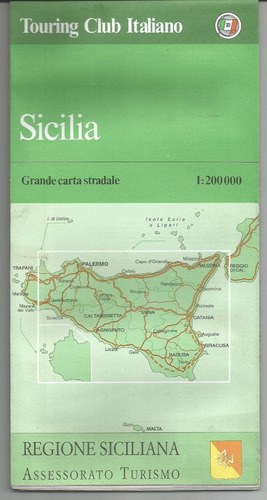 Mapa Turistico De Sicilia Turing Club Italiano