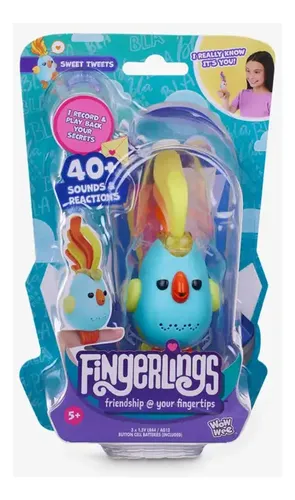 Fingerlings Sweet Tweets Pajarito Interactivo Celeste 3132