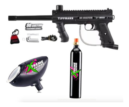 Marcadora Tippmann 98 Custom Gotcha Tanque Co2 9oz Xtremp