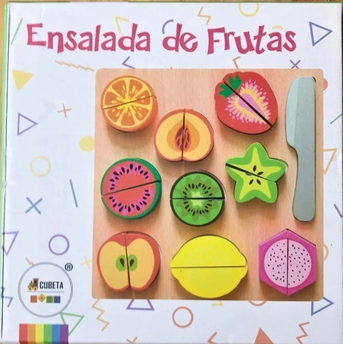 Imagen 3 de 4 de Juego De Madera Para Cortar Frutas Grande Didáctico Abrojo