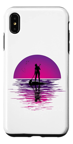 Funda Para iPhone XS Max Retro Stand Up Paddle Paddeling Par