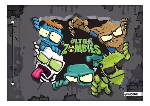 Carpeta N°5 Dibujo Dos Tapas Ultra Zombies Mooving