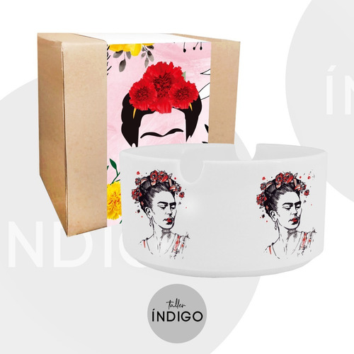 Cenicero Cerámica Frida Kahlo + Empaque  Artesanal