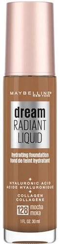 Base Dream Radiant Liquid Maybelline Tono 128  Mocha Moka
