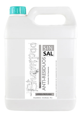 Shampoo Anti Residuos  Sin Sal- Brushing Progresivo 5 Lt