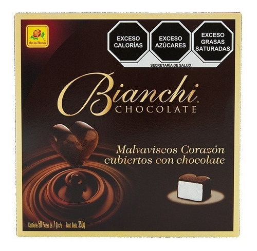 Bianchi Corazones Malvaviscos Cubiertos De Chocolate 50 Pz