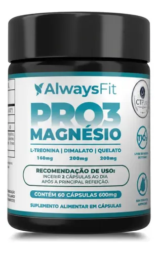 Pro3 Magnésio Always Fit com 60 Cápsulas