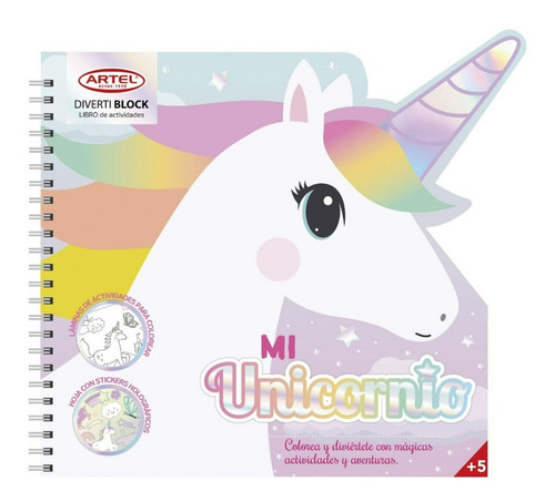 Libro Para Colorear Mi Unicornio - Diverti Block Artel