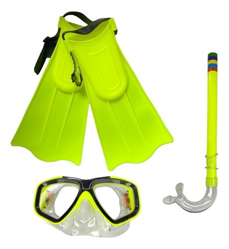 Set Buceo Niños Aleta Kit Mascara Snorkel + Aletas De Buceo