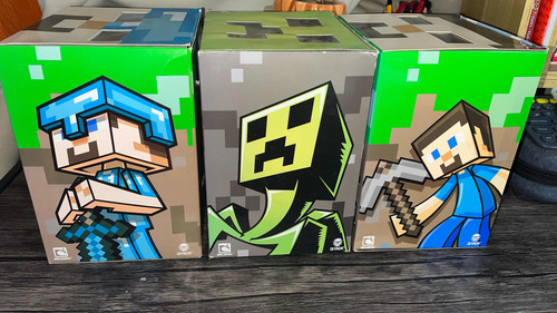 Figuras Minecraft Jinx Steve, Crepes Y Steve Diamond Edition (Usado)
