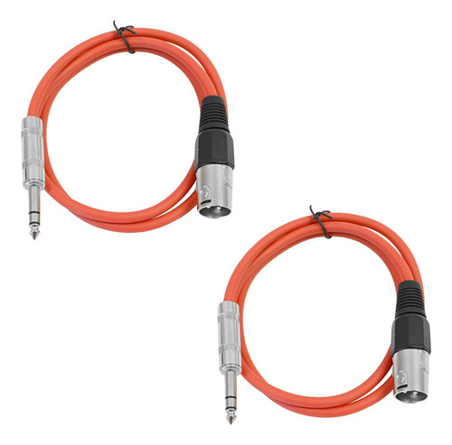 2 Cabl Conexion Trs Xlr Macho 1 4  - Equilibrado Cable Pie