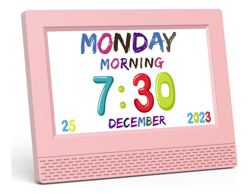 Reloj Despertador Digital Para Niños, Colorido, 7 Pantallas 