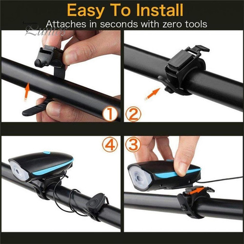 Linterna Bocina Bicicleta Recargable