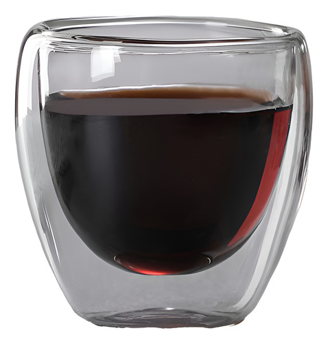 Taza De Té De Doble Capa De 80 Ml Taza De Café Transparente