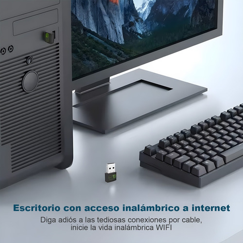 2pk Adaptador Wifi 5g Para Pc 150mbps Inalámbrico Usb 2.0