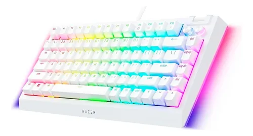 Teclado Gamer Razer Blackwidow V4 75% White Teclado Blanco Idioma Inglés Us