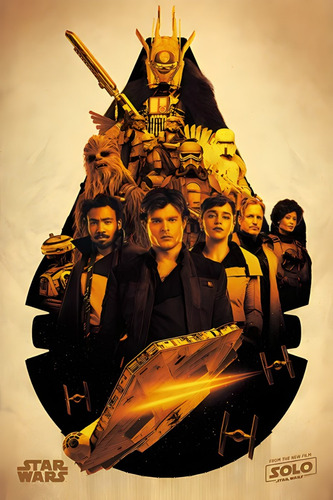 Póster  Han Solo Star Wars Autoadhesivo 100x70cm #931