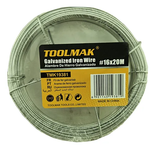 Alambre Galvanizado #16 Rollo 20mts Toolmak