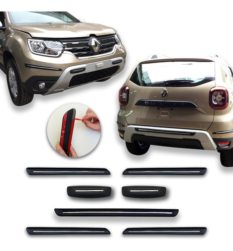 Defensas De Paragolpes Cromo Para Renault Duster Kenny 3m